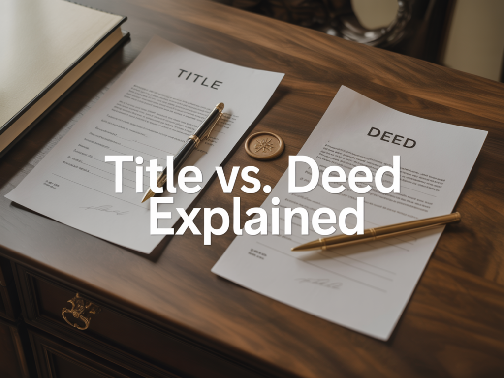Title vs. Deed: Understanding Their Roles in Real Estate